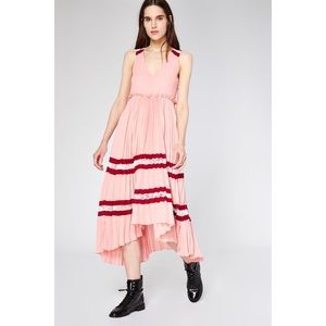 MAJE Ritello Pleated Maxi Dress